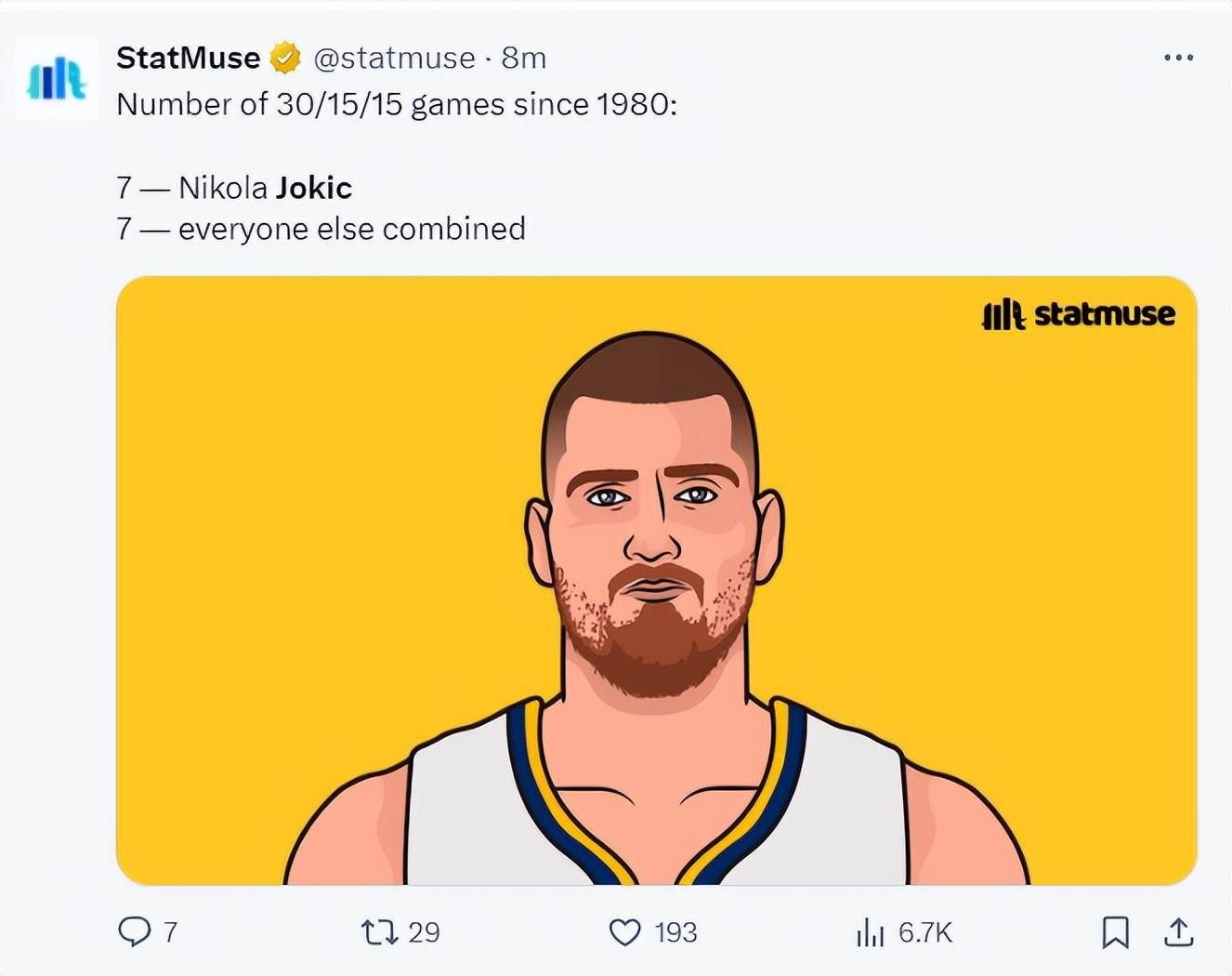 广东队碾压热火，约基奇刷新纪录